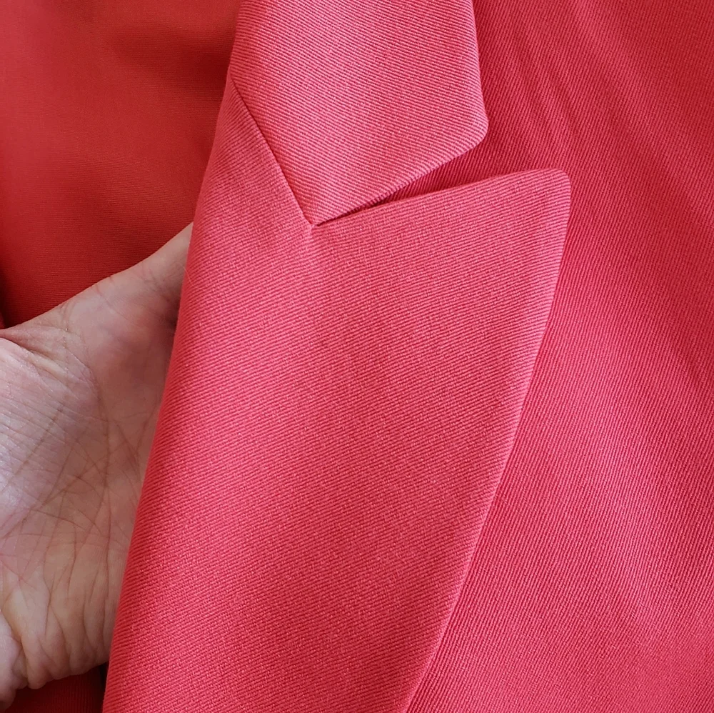 Vintage Dior wool coral peplum cropped blazer